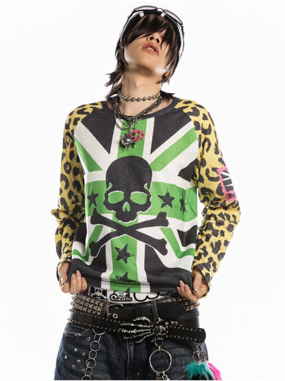 American Flag Skull Long Sleeve【s0000019127】