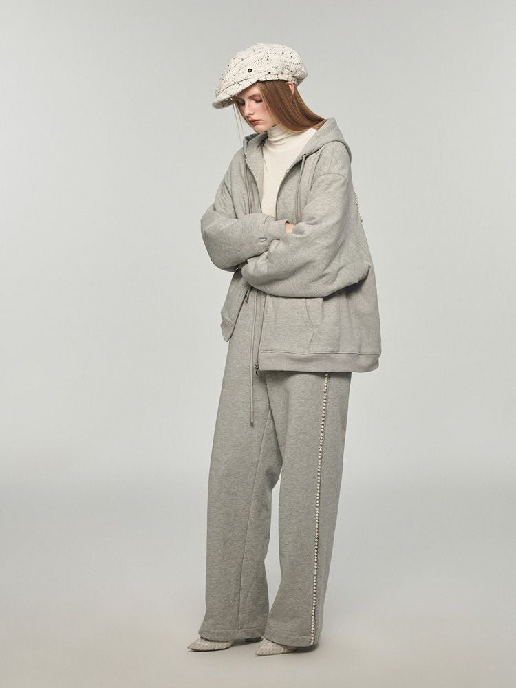 Straight long section ground sweatpants【s0000004738】