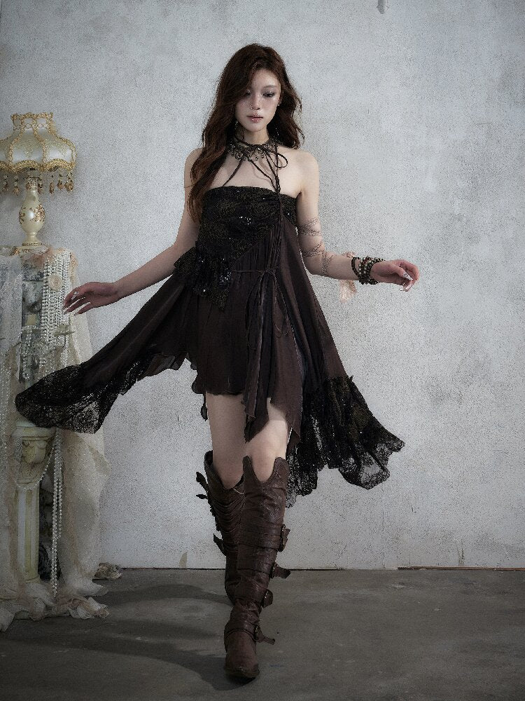 Dreamy Heiress Lace Chiffon Dress【s0000017984】