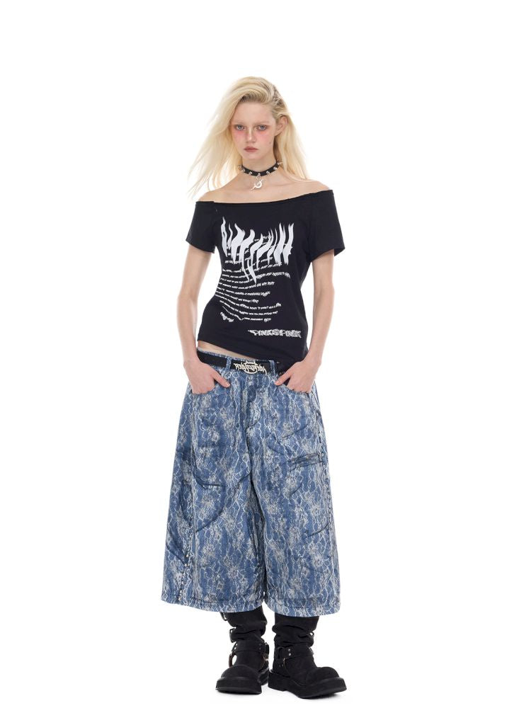One-shoulder slim-fit Y2K T-shirt【s0000012971】
