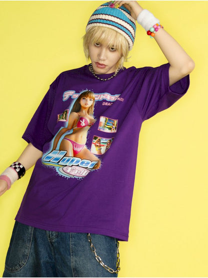 American Street Trend Hip Hop Loose T-Shirt【s0000012463】