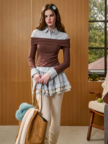 Tundra Patchwork Top Lace Skirt【s0000014881】