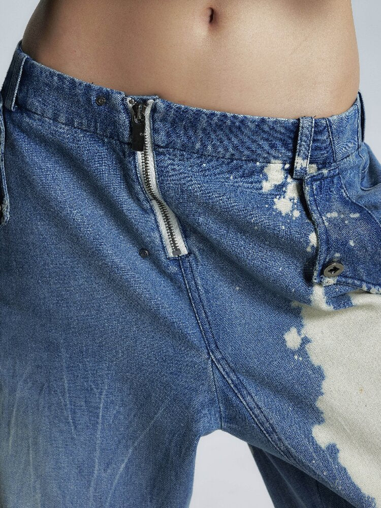 Low Rise Distressed Denim Trousers【s0000017002】