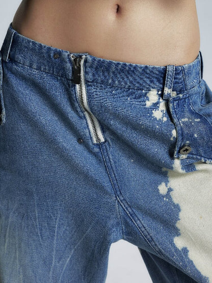 Low Rise Distressed Denim Trousers【s0000017002】