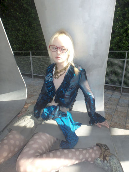 Polka dot print 10D ultra-thin stockings【s0000013175】