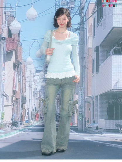 Soft Cloud Knot Slim Knitted Top【s0000015426】