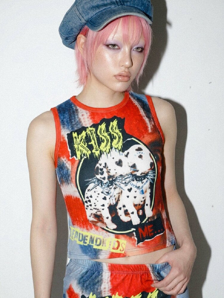 American Print Stretch Slim Vest【s0000016698】