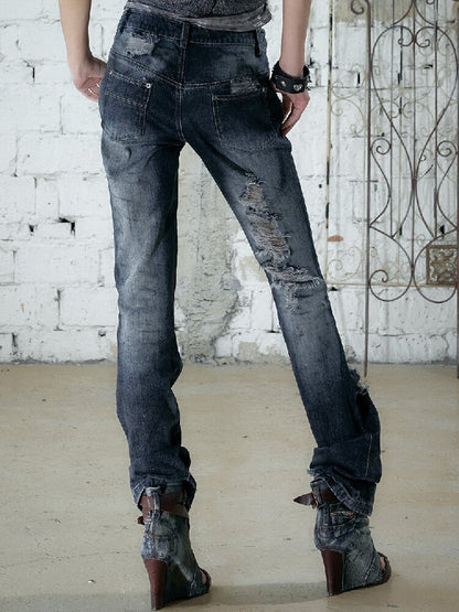Hot Drill Heavy Wash Denim Pants【s0000016977】