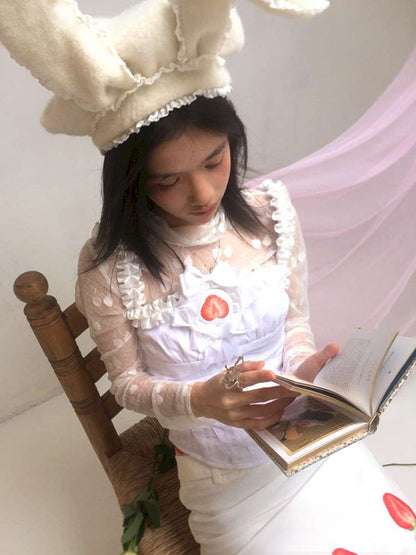 Polka Dot Strawberry Badge Camisole Top【s0000014939】