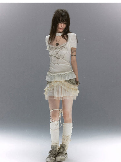 Sphenoid Witch Texture Lace Ruffled【s0000017037】