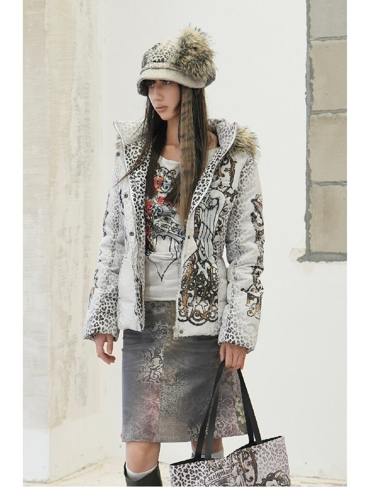 Snow Leopard Vintage Patchwork Hat【s0000018071】