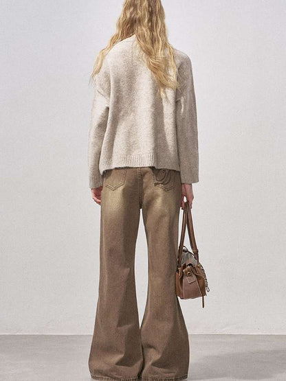 Soft Glutinous Round Neck Sweater【s0000015215】