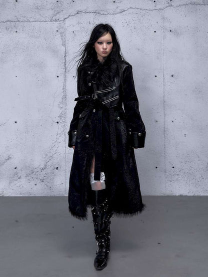 Dark Court Leopard Suede Fur Coat【s0000014925】