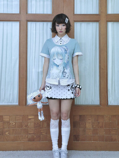 Embroidery Polka Dot Skirt Pants【s0000016548】