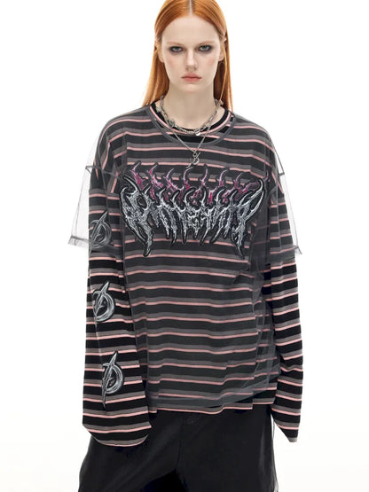 Authentic Two-Piece Striped T-Shirt【s0000014009】