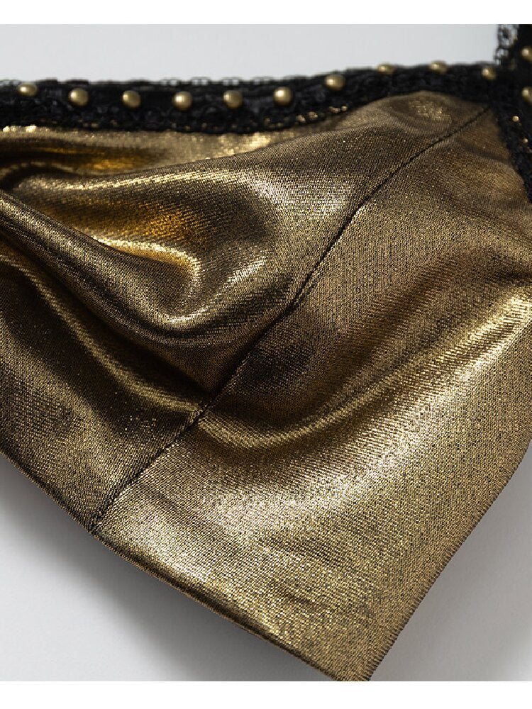 Punk Metallic Bikini Short T-Shirt【s0000016978】
