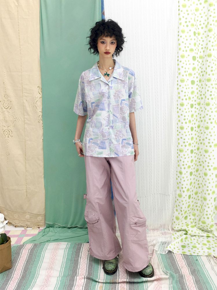 Full-print short-sleeved shirt【s0000012950】