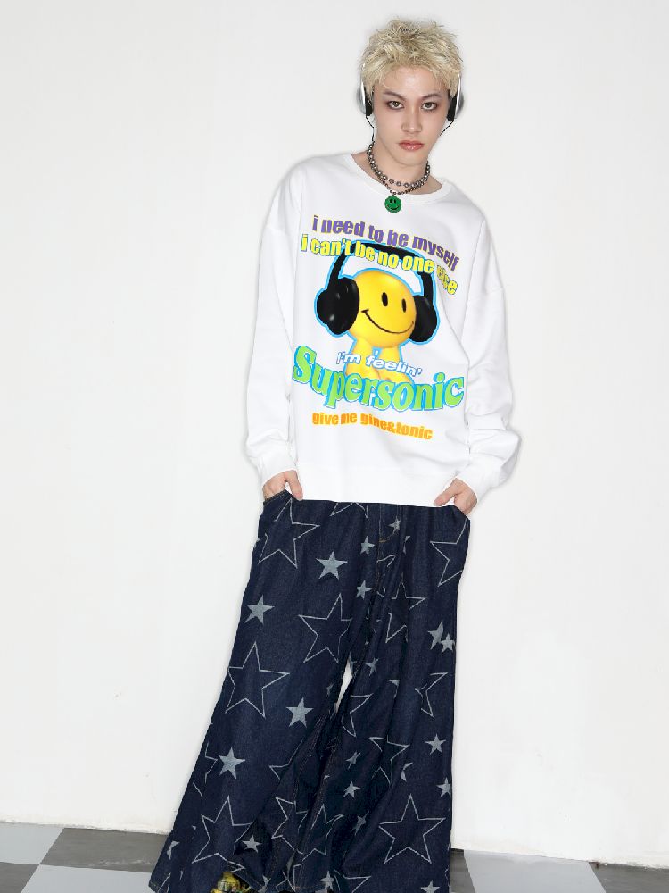 American Casual Street Smiley Loose Pullover [S0000010265]