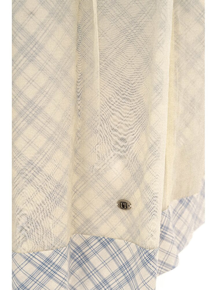 Thin Plaid Bow Spliced Skirt【s0000016087】