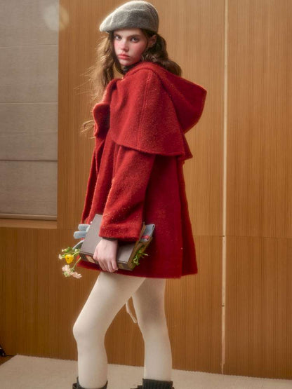 Christmas New Year Woolen Cloak Two-Piece【s0000014892】