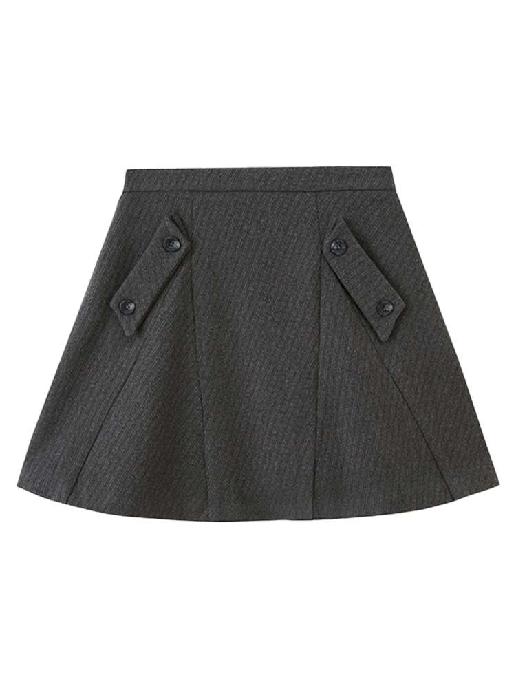 Woolen Plaid A-Line Short Skirt【s0000015220】
