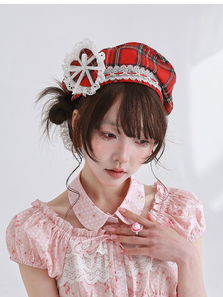 Red Vintage Antique Lolita Beret【s0000016558】
