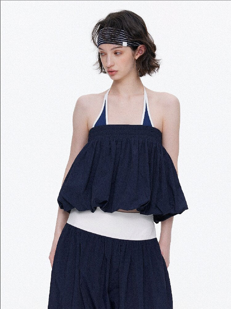 Backless Bandeau Wide Waist Pants【s0000015920】