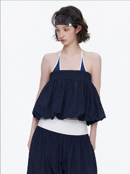 Backless Bandeau Wide Waist Pants【s0000015920】