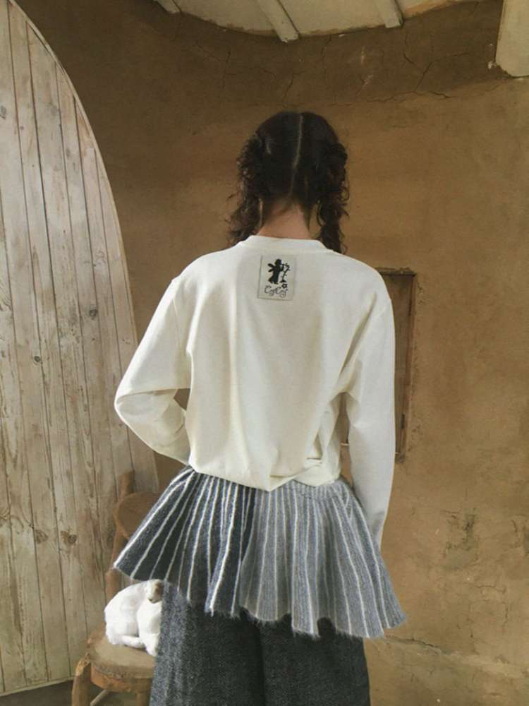 Forest Elf Print Long Sleeve T-Shirt【s0000014898】