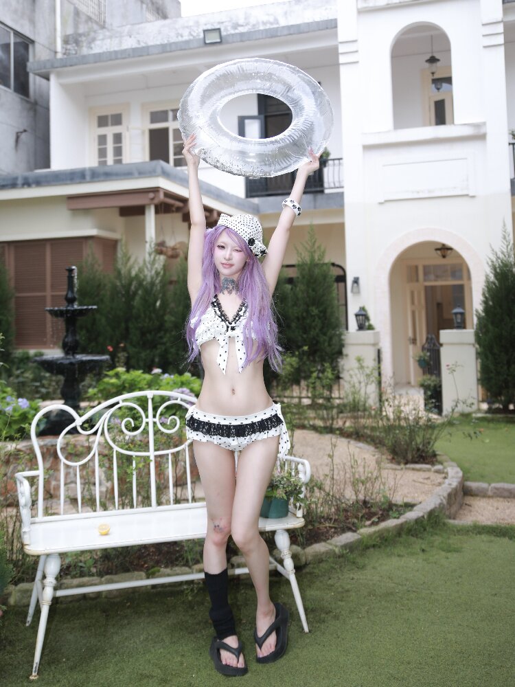 Heart-Shaped Polka Dot Bikini【s0000017521】