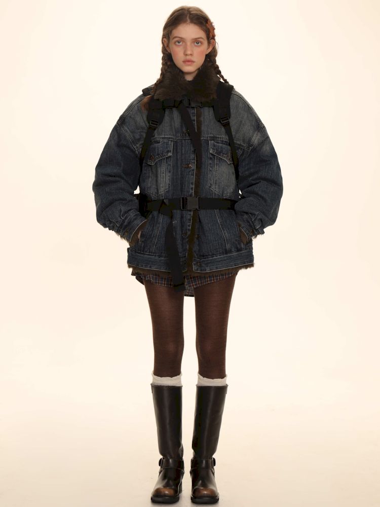 Fluffy loose warm cotton jacket 【s0000006005】