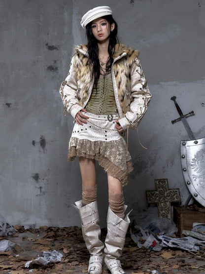 Heavy Work Irregular Piece Culottes【s0000014654】