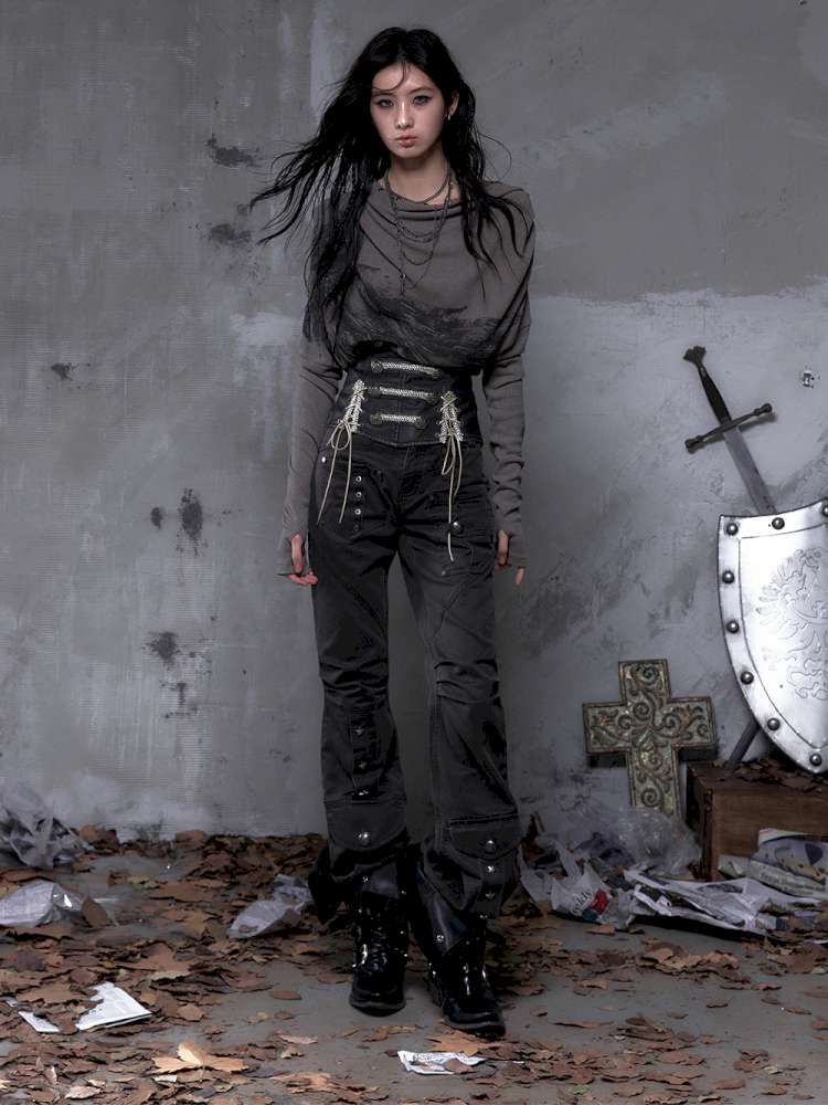 Double-breasted belted waist belt【s0000014464】