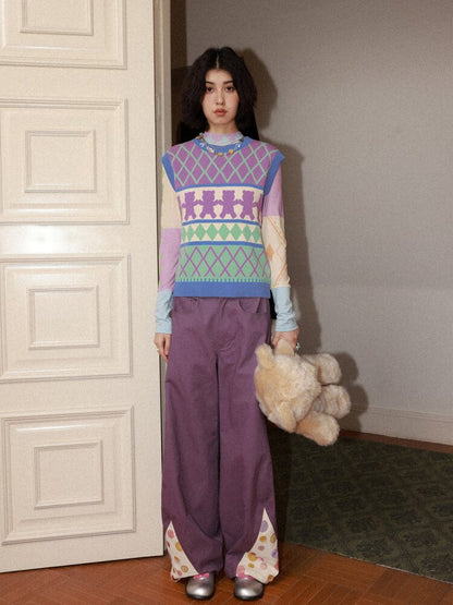 Geometric Print Skin Long Sleeve Tee【s0000015458】