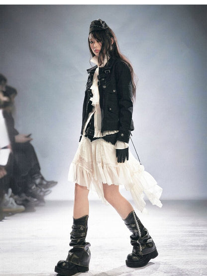 Washed Reconstructed Short Jacket【s0000015452】