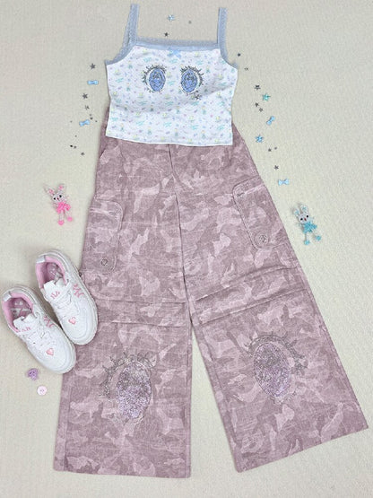 Playful Cartoon Eye Lace Camisole【s0000017475】