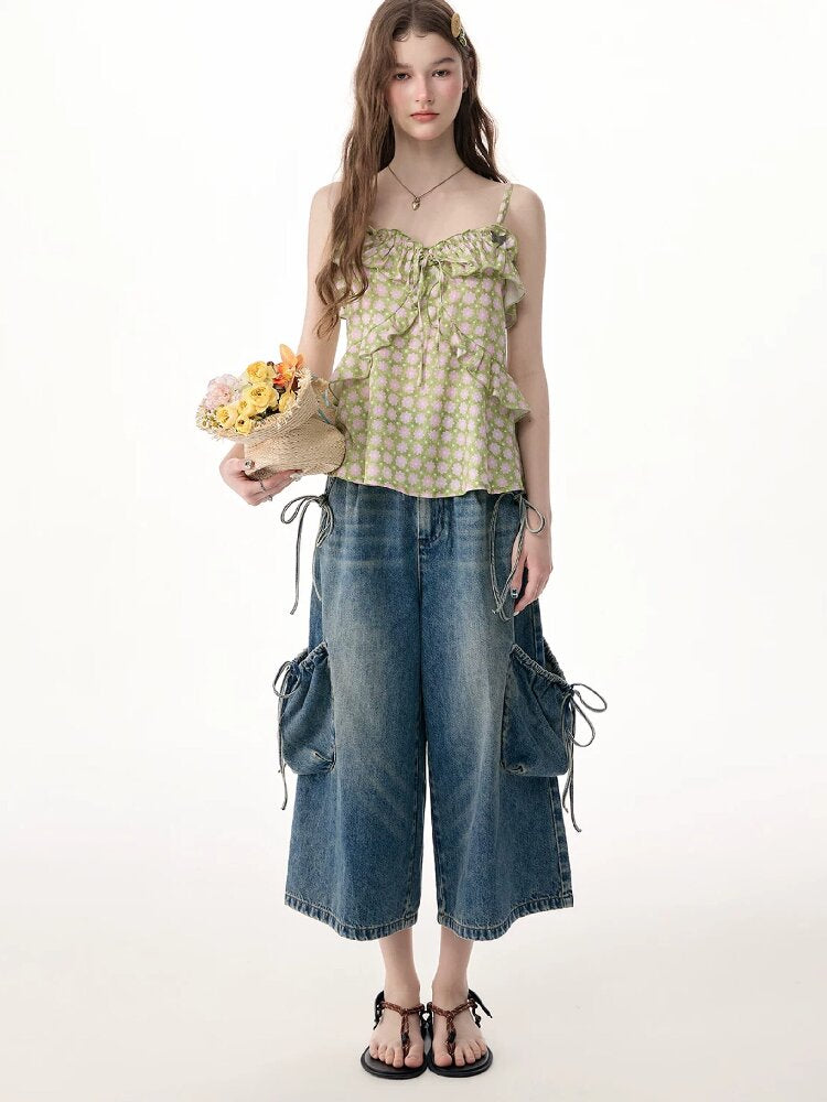 Vintage Strappy Pocket Workwear Jeans【s0000017311】