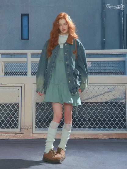 Vintage Relaxed-Fit Denim Jacket【s0000014349】