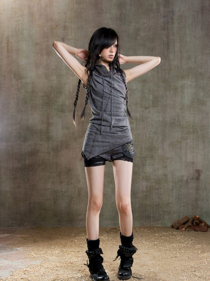 Irregular Pleated Multi-Wear Vest【s0000012658】