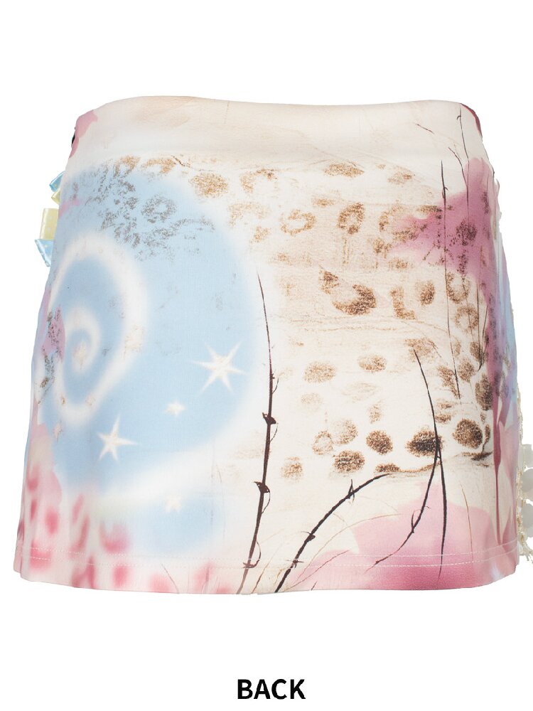 Sequin Flower Psychedelic Skirt【s0000018081】