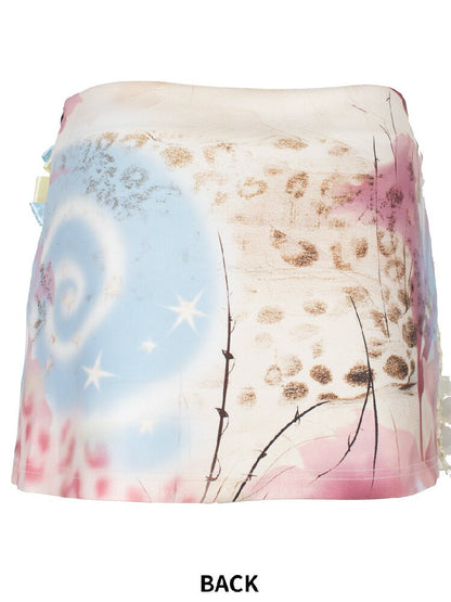 Sequin Flower Psychedelic Skirt【s0000018081】