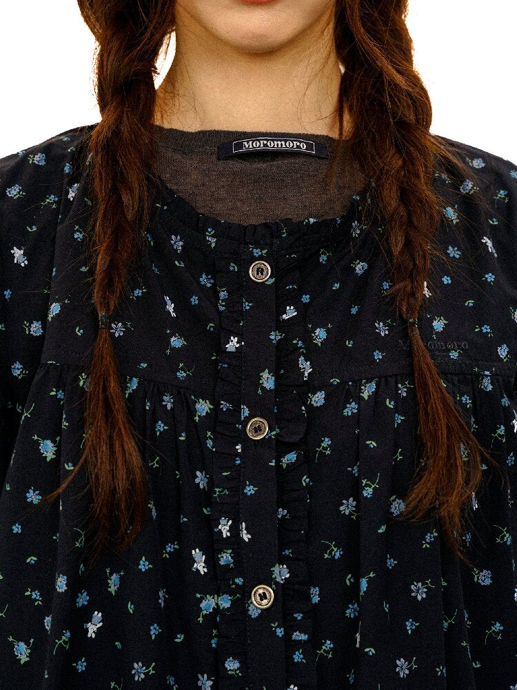 Hand Painted Floral Lace Shirt【s0000017933】
