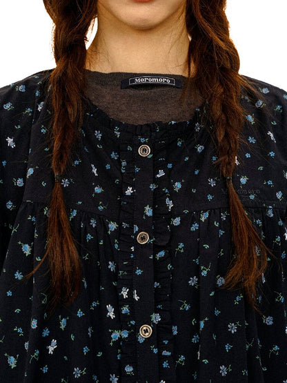 Hand Painted Floral Lace Shirt【s0000017933】