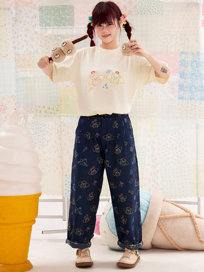 Animal Angel Embroidered T-Shirt【s0000013183】