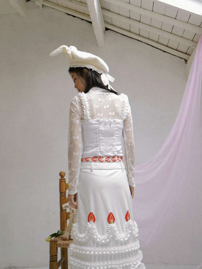 Cherry Jacquard High-Neck Base Shirt【s0000014937】