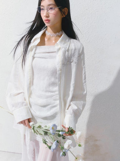 French lace pressed pleated dress【s0000012147】