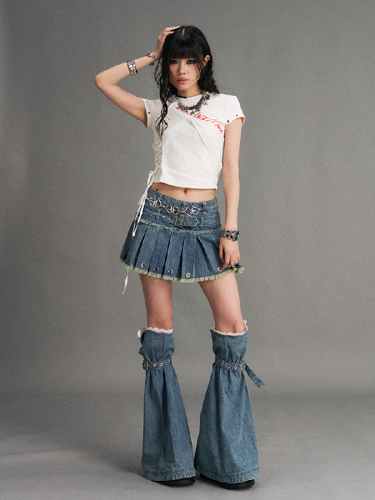 Lace Print Slim Short Sleeve T Shirt【s0000017771】