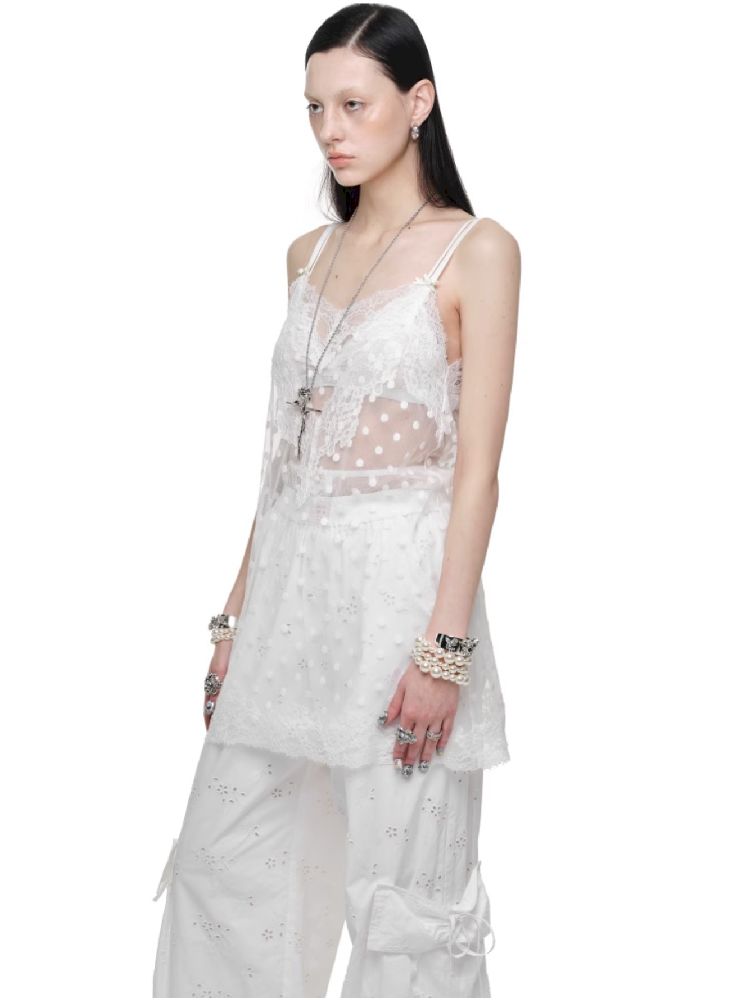 Lace See Through Halter Dress【s0000011602】