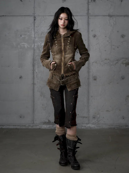 Slim-Fit Flattering Cropped Denim Shorts【s0000013954】