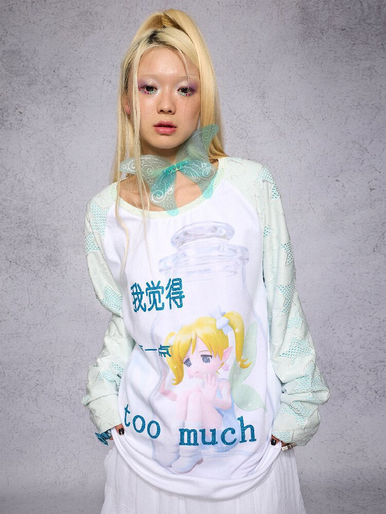 Elf Girl Printed Long Sleeve Top【s0000018731】
